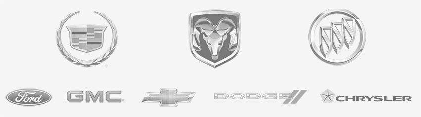 ford, gmc, chevy, dodge, crystler logos